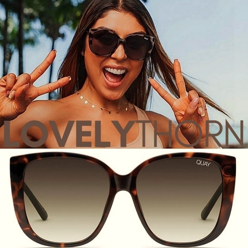 QUAY // ltd ed retro-glam tortoise frame smoke taupe lens oversized cateyes